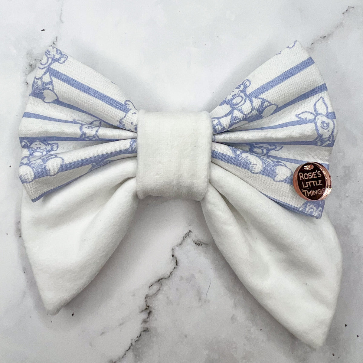 W!nnie the Pooh - White with Blue Strips